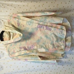 Vintage 80s muslin cowl neck blouse